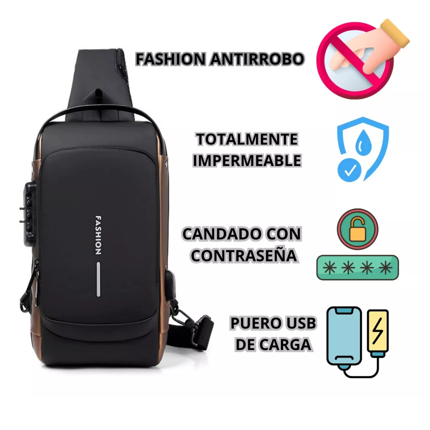 Bolso Impermeable Manos Libres Antirrobo